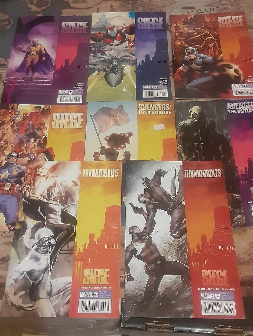 Siege 1-4 Marvel Comics lot. 8 books: Siege 1,2,3,4 ( 2 is a Variant 2nd printin